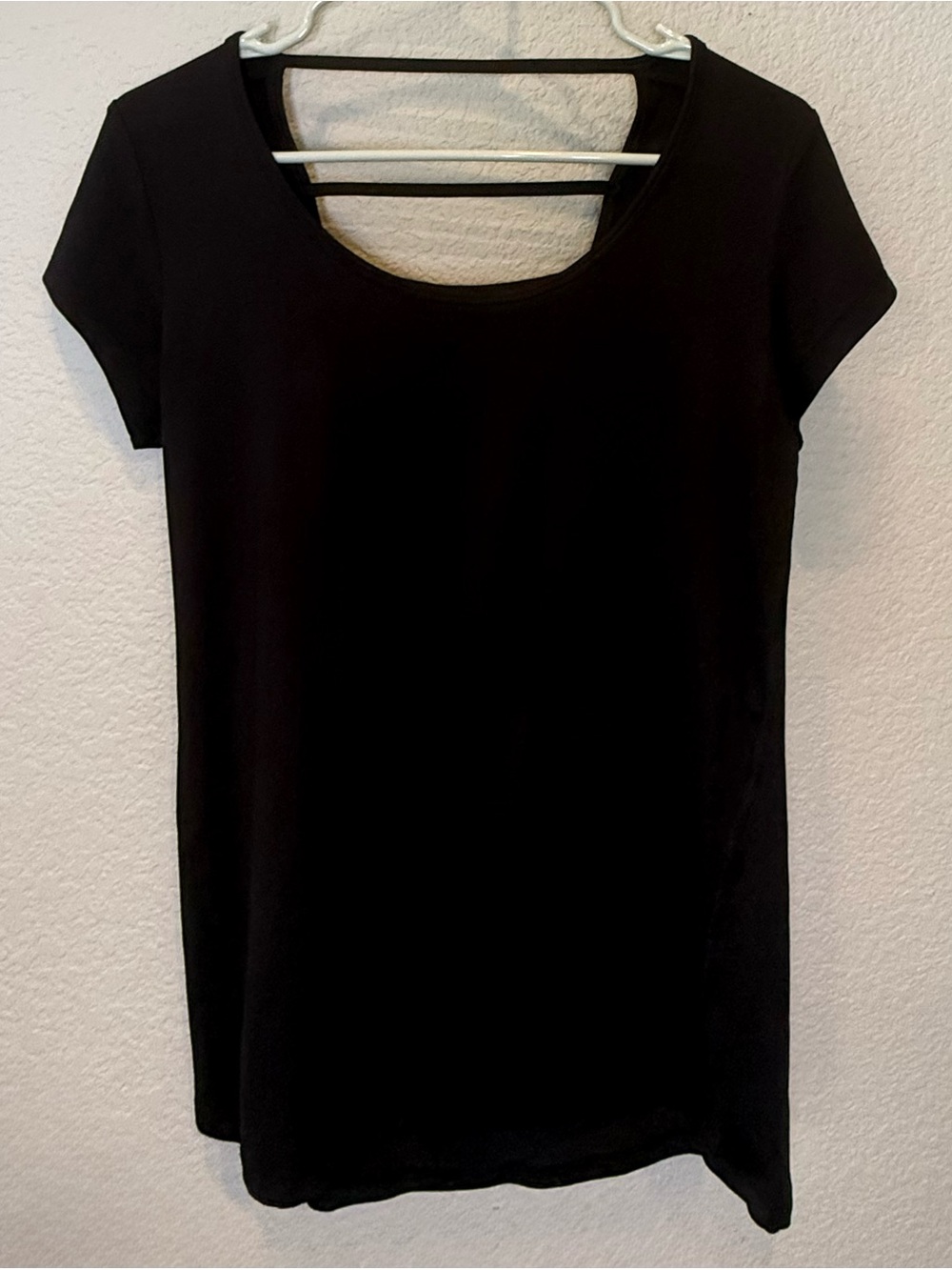 Champion Black Scoop Neck Short Sleeve Tee